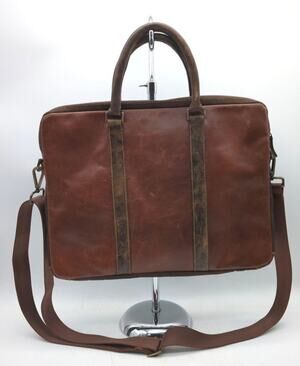 BOCONI GENUINE LEATHER NASHVILLE BRIEFCASE MESSENGER CROSSBODY BAG